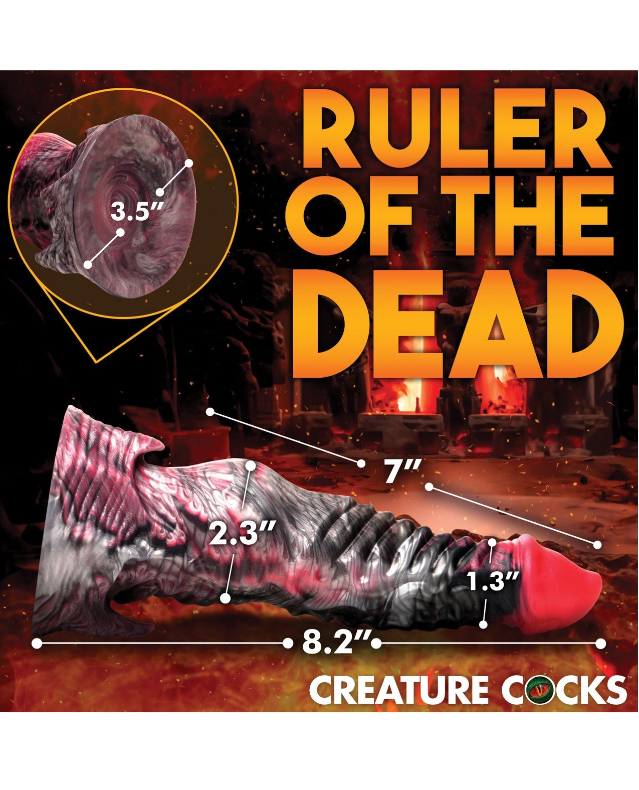 Creature Cocks Hades Silicone Dildo — Realistic Textured Fantasy Toy for Intense Play by Anal Toys & Stimulators