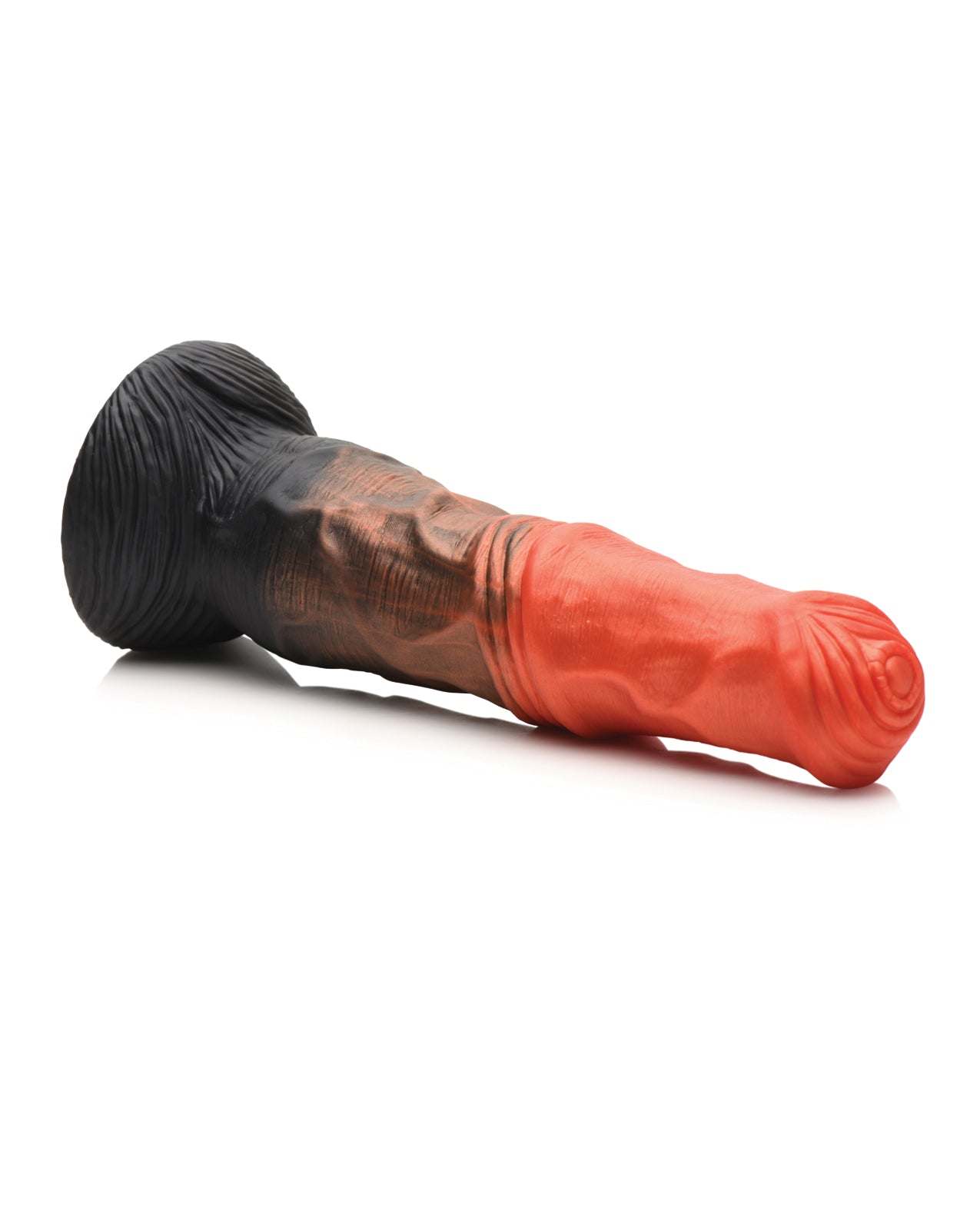 Creature Cocks Centaur Silicone Dildo in multi color with textured, horse-inspired design and suction cup base for hands-free use.