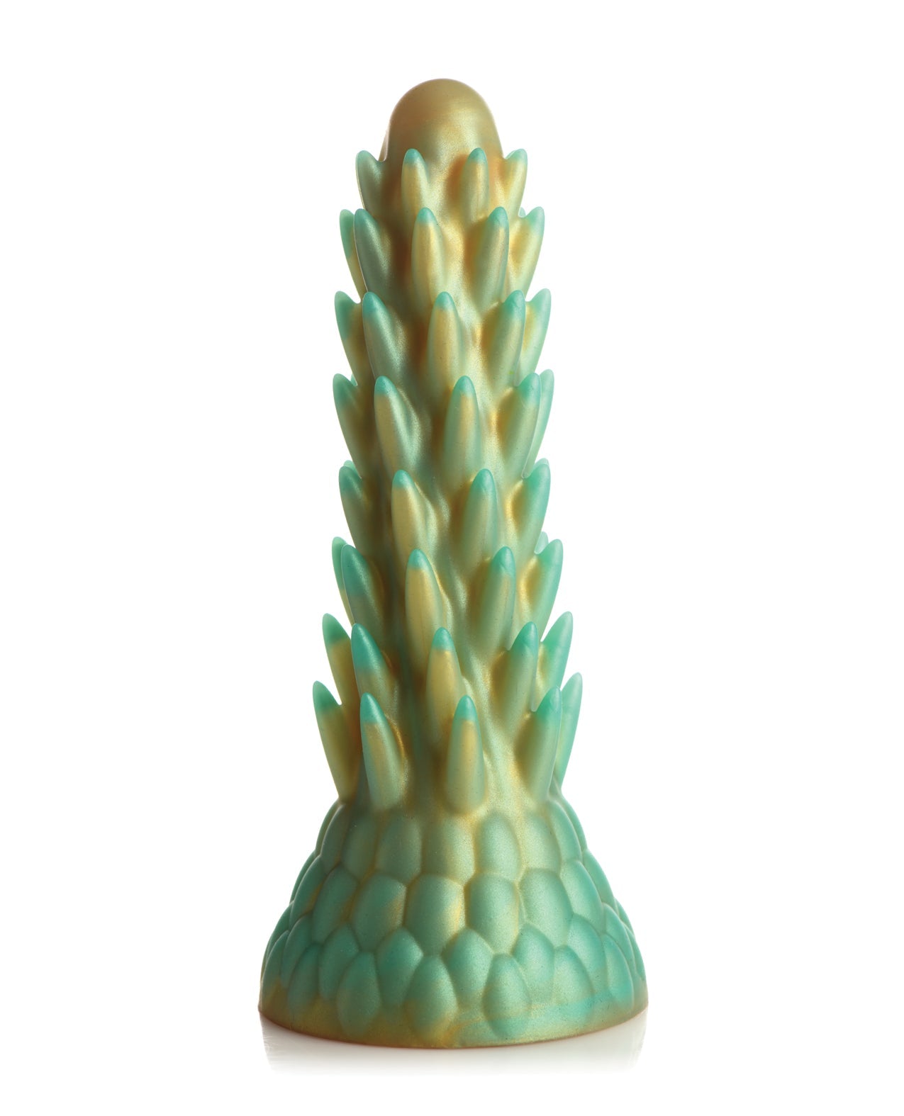 Creature Cocks Stegosaurus Spiky Reptile Silicone Dildo - Teal/Gold by Anal Toys & Stimulators