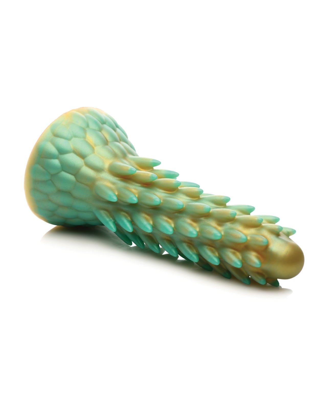 Creature Cocks Stegosaurus Spiky Reptile Silicone Dildo - Teal/Gold by Anal Toys & Stimulators