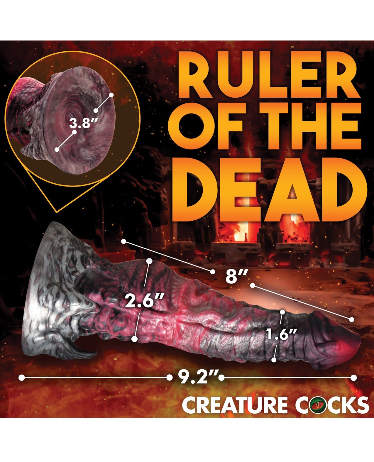 Creature Cocks Hades Silicone Dildo — Realistic Textured Fantasy Toy for Intense Play by Anal Toys & Stimulators