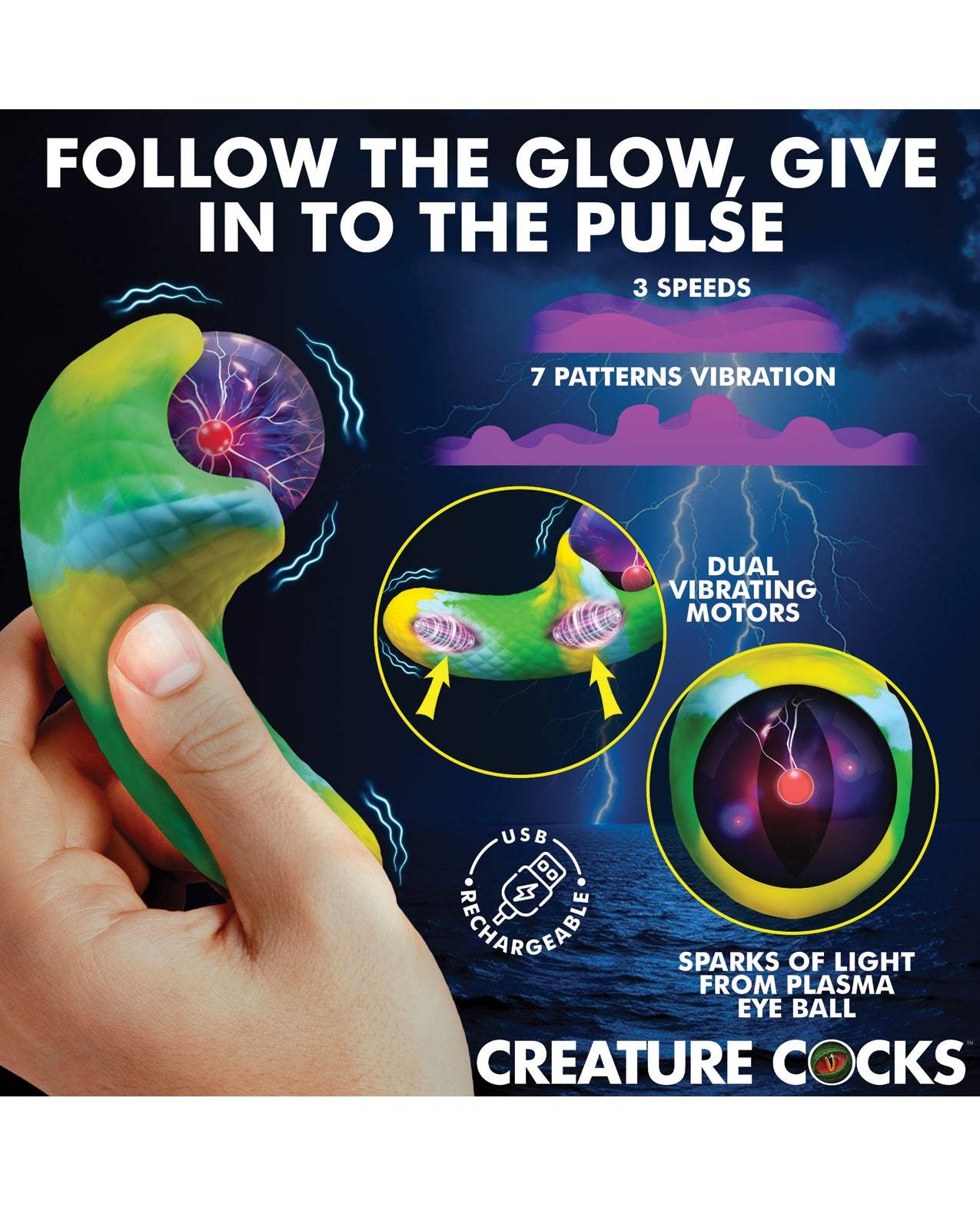 Creature Cocks - Electric Eye Plasma Vibrator by Anal Toys & Stimulators