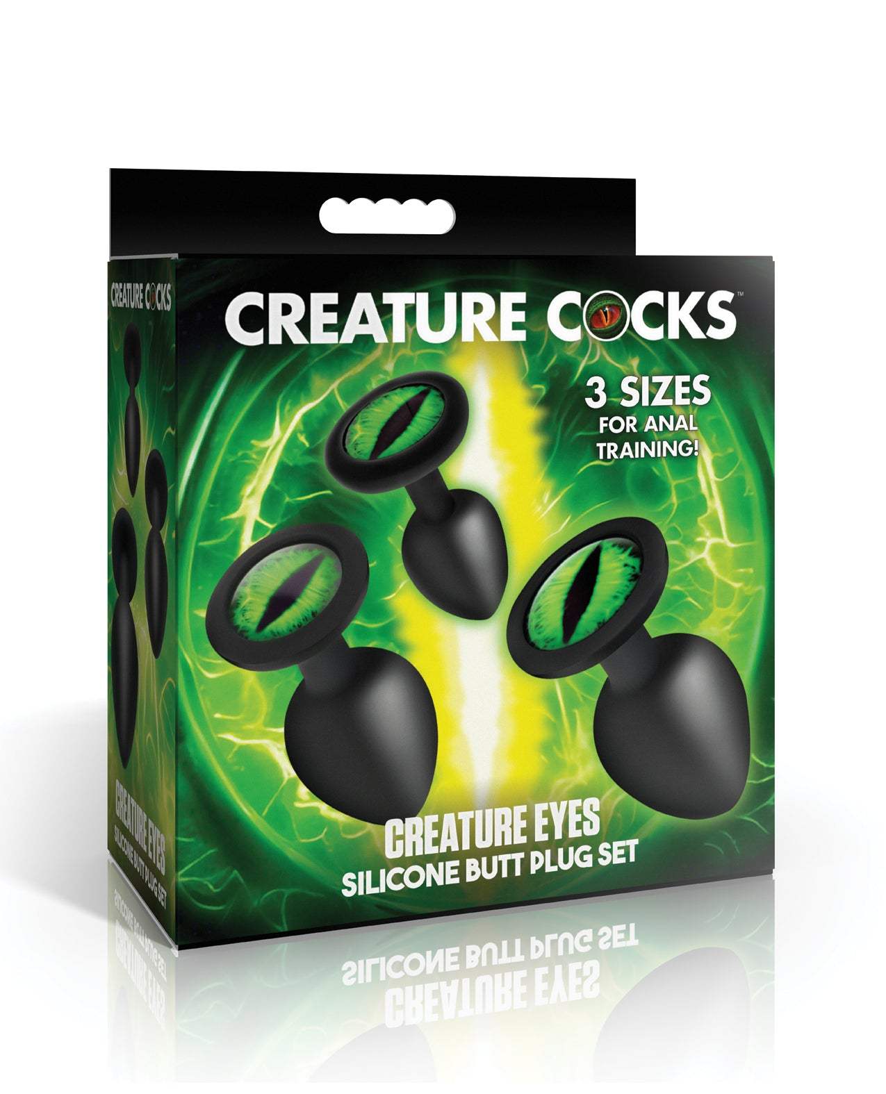 Creature Cocks - Creature Eyes Green Eye Silicone Butt Plug Set by Anal Toys & Stimulators