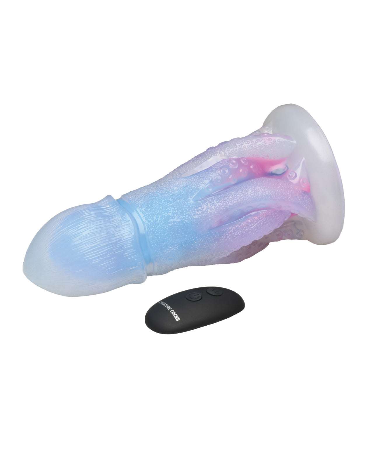 Creature Cocks Cocktopus Deluxe glow-in-the-dark vibrating silicone dildo with suction cup base and remote control
