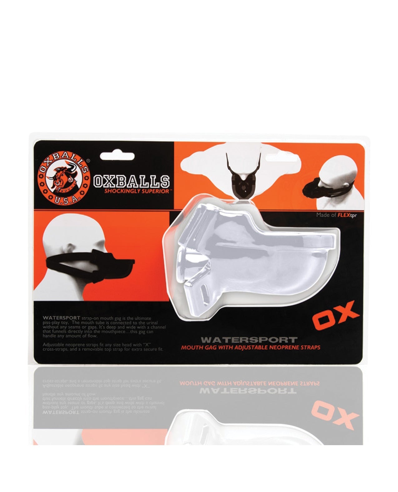 Oxballs Watersport Strap on Gag - White by Bondage & Fetish Toys