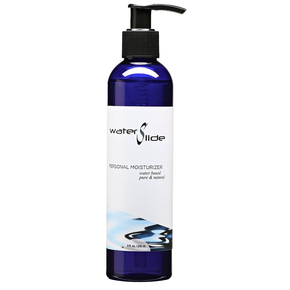 Water Slide Lubricant 8oz pump bottle water-based personal moisturizer for intimate comfort and smooth glide