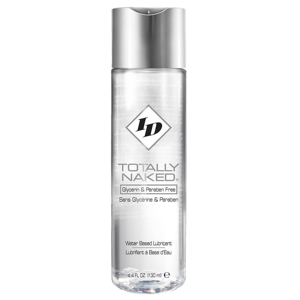 ID Totally Naked Water Based Lubricant 4.4 oz bottle, glycerin and paraben free, hypoallergenic and latex safe formula
