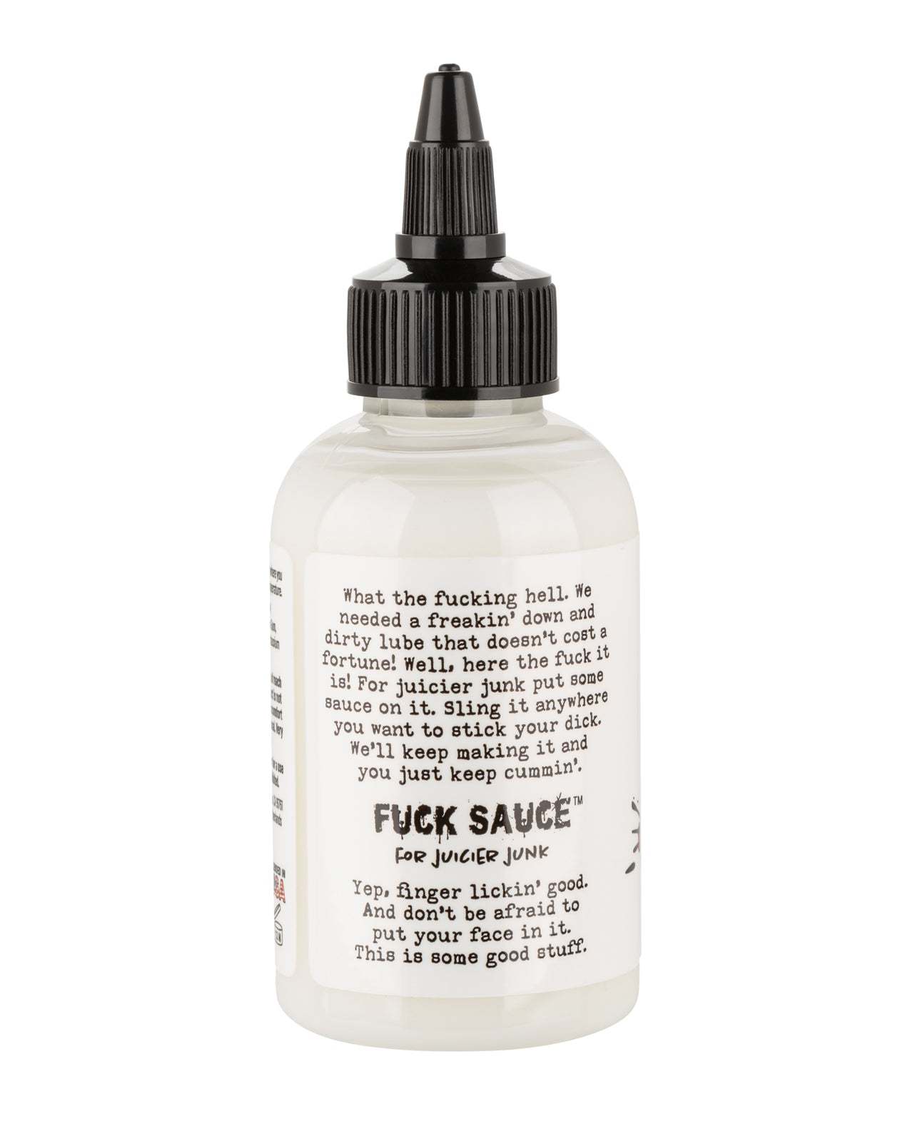 Fuck Sauce Cum Scented Lubricant 4 oz bottle with water-based, spunk scented formula for long-lasting intimate pleasure