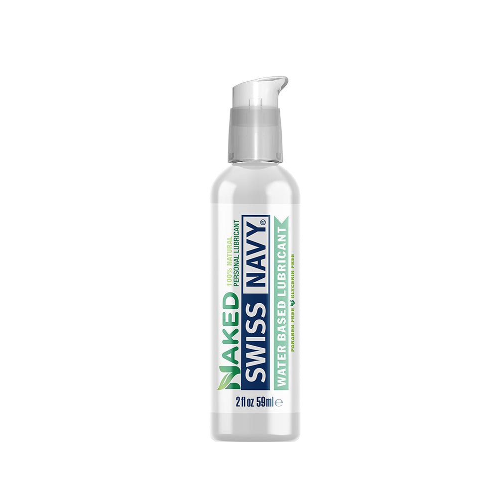 Swiss Navy Naked Natural Lubricant 2 oz water-based hypoallergenic personal lubricant with aloe scent