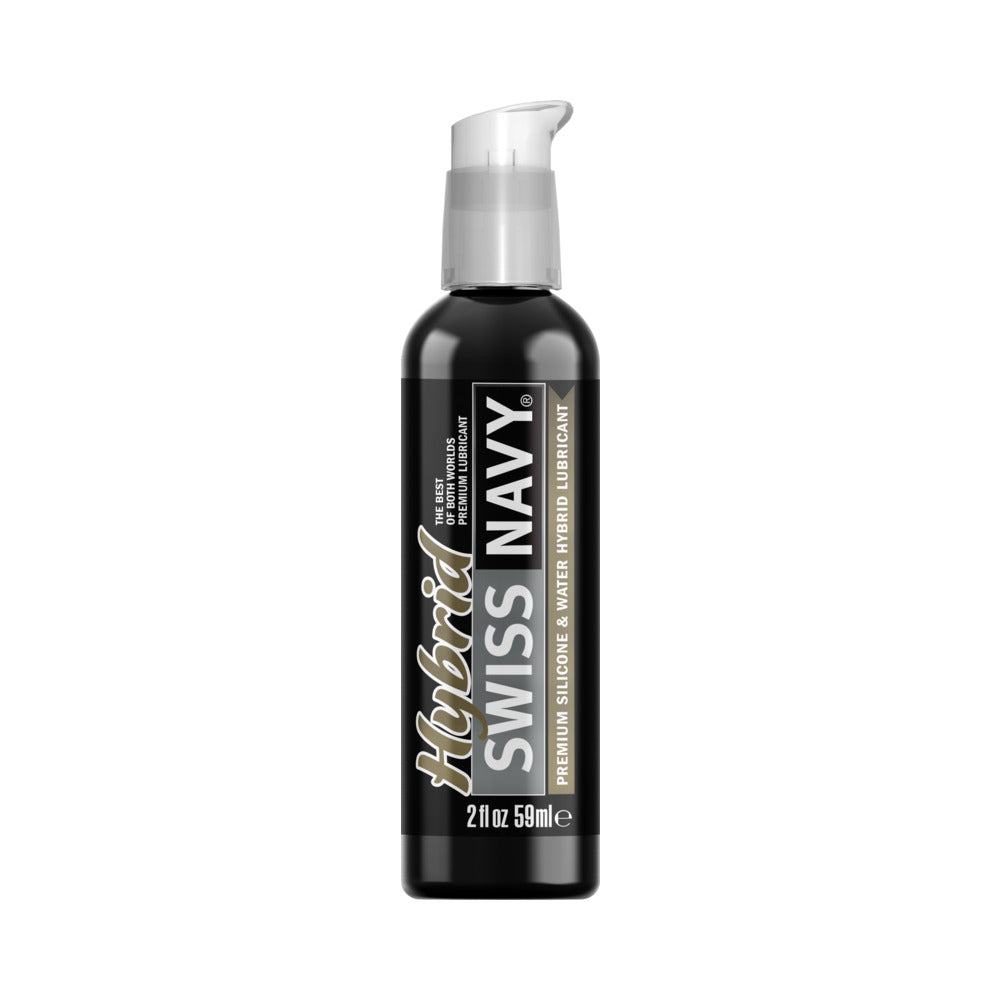 Swiss Navy Hybrid Lubricant 2 oz bottle premium silicone and water-based personal lubricant