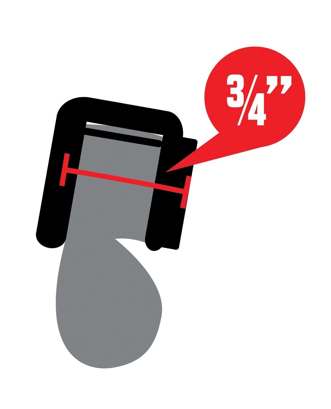 Lockmaster Stainless Steel Flat Inverted Chastity Cage - Silver by Bondage & Fetish Toys