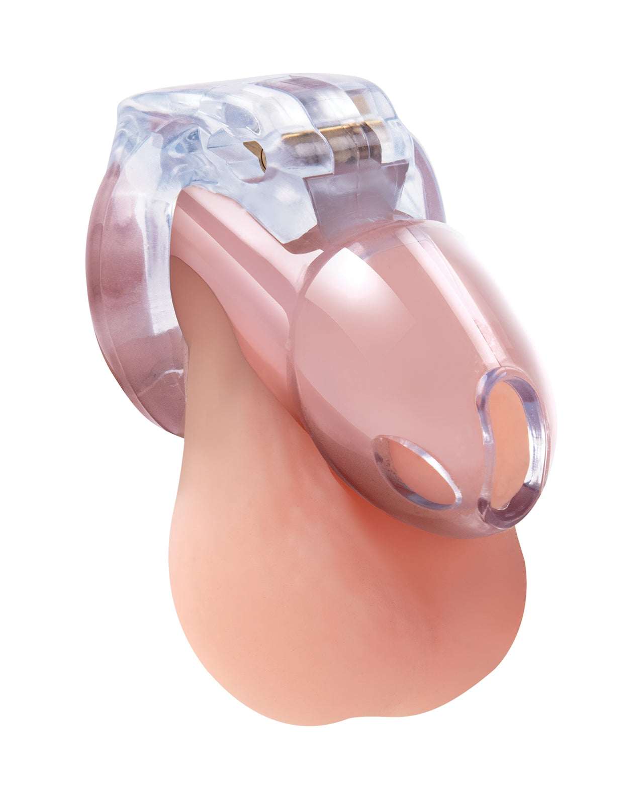 Lockmaster 3.5" Side Lock See Thru Chastity Cage - Clear by Bondage & Fetish Toys