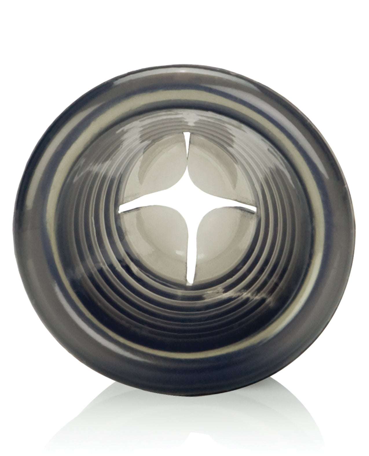 Universal Silicone Pump Sleeve in smoke color with stretchy silicone material and secure fit for pump cylinders up to 3 inches.