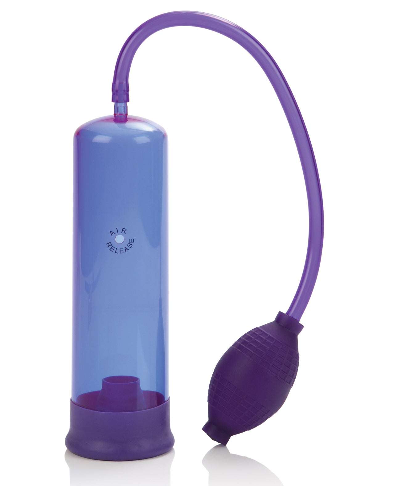 E-Z Pump blue manual hand pump with inflatable bulb and tube for easy inflation tasks