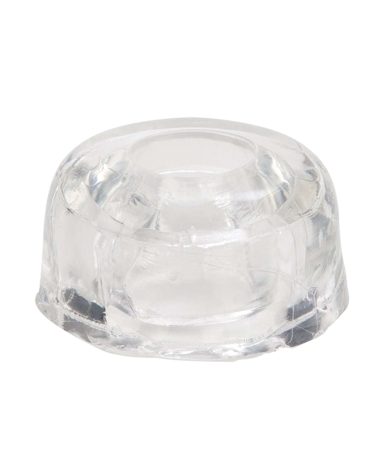 Clear universal pump sleeve donut-style accessory for secure pump fit up to 3.25 inches diameter