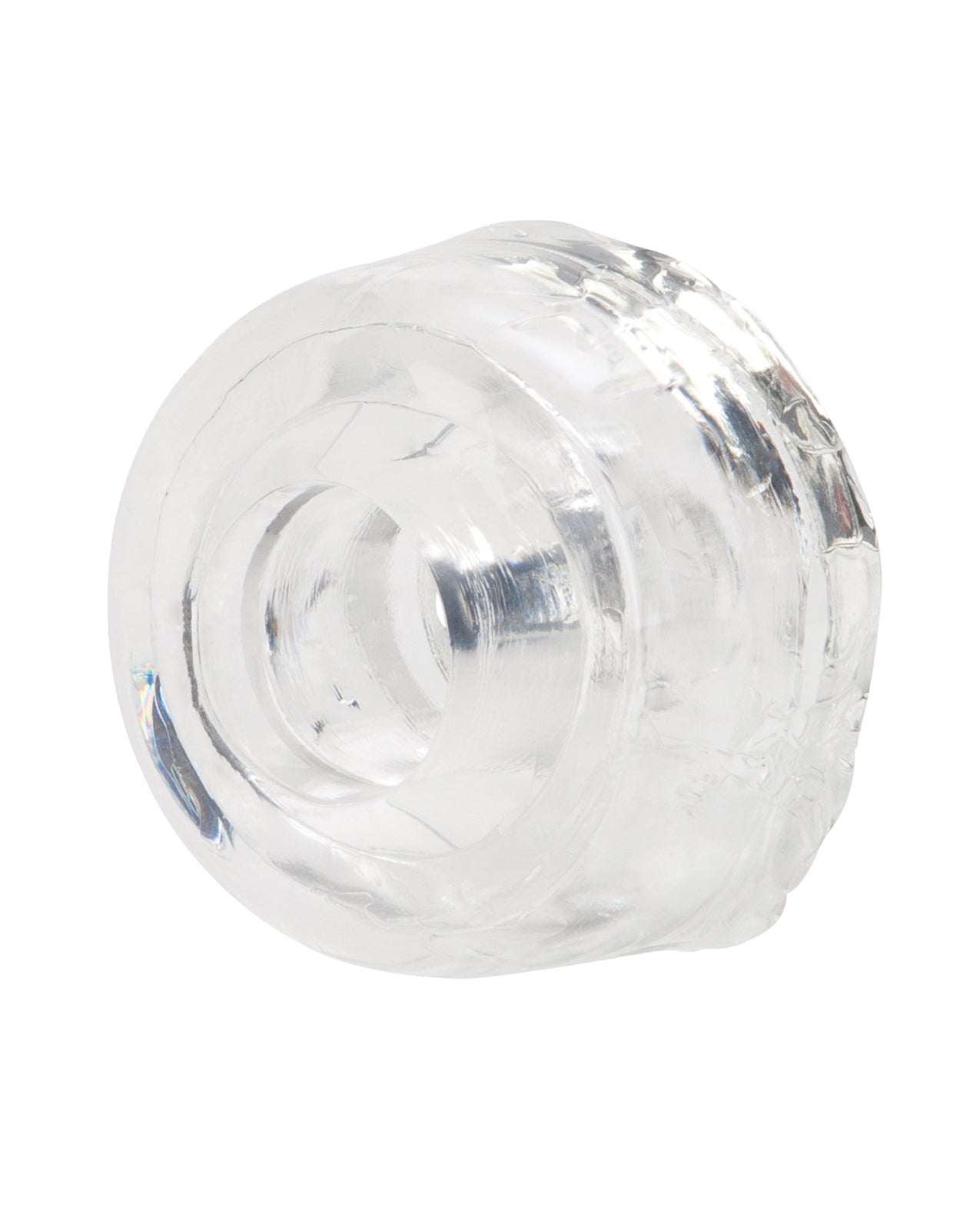 Clear universal pump sleeve donut-style accessory for pumps up to 3.25 inches diameter