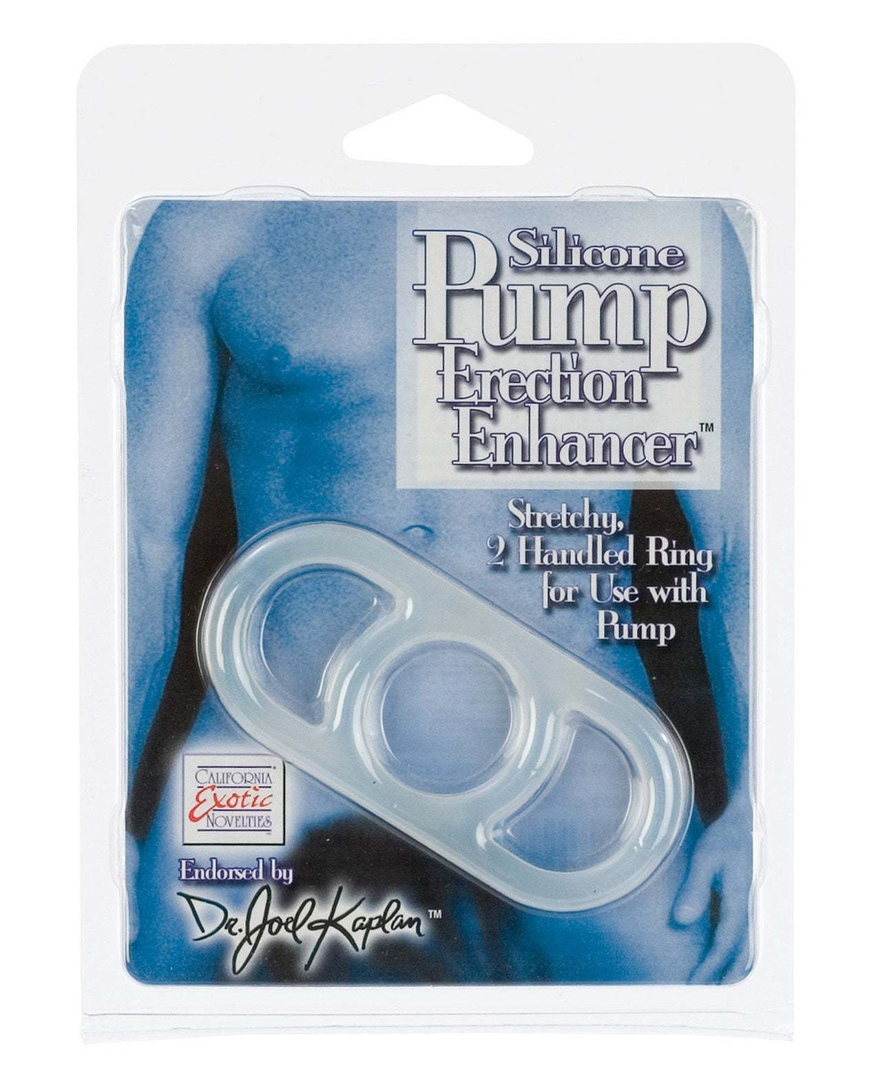 Dr. Joel Pump Erection Enhance R. clear silicone two-handled erection ring for pump use