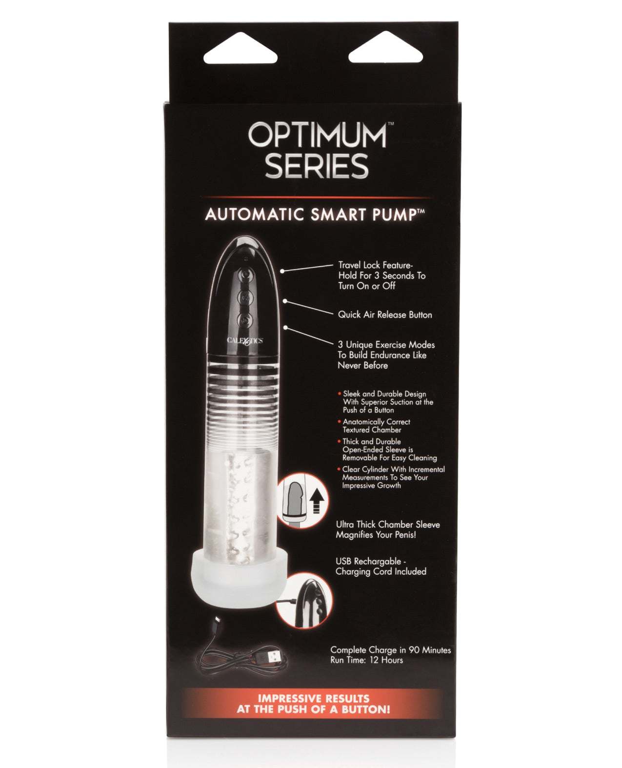 Optimum Series Automatic Smart Pump for enhanced endurance and size with USB rechargeable and quick air release features