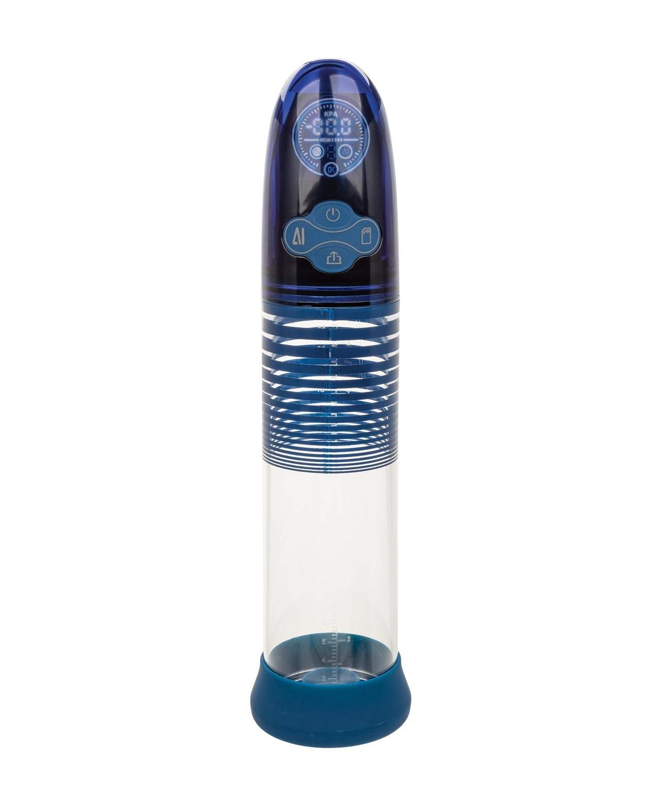 Optimum Series Ultimate Waterproof Smart Pump with digital display, customizable modes, and clear measurement cylinder