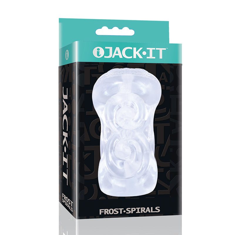 Jack-It Frost Stroker with super soft, curvy spiral design and no-slip TPR surface for easy grip.
