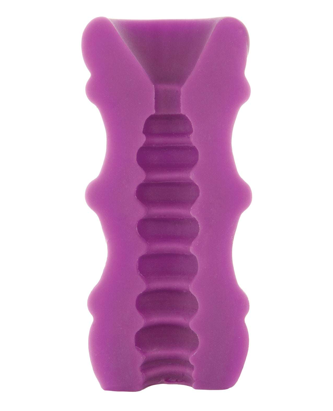 Purple Mood ULTRASKYN Thick Ribbed Stroker with soft ribbed interior and finger grips for enhanced solo or partner play