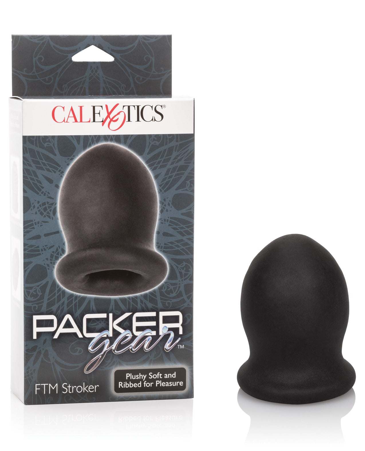 Packer Gear Ftm Stroker soft black textured sleeve with closed end for suction and easy grip