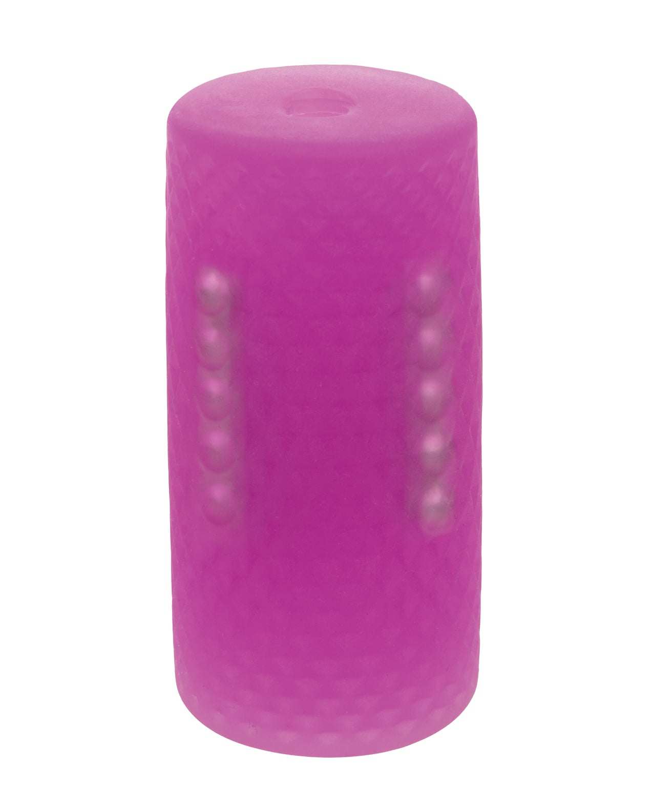 Purple Pop Sock Beaded Stroker with textured pleasure beads for enhanced sensation and easy cleaning