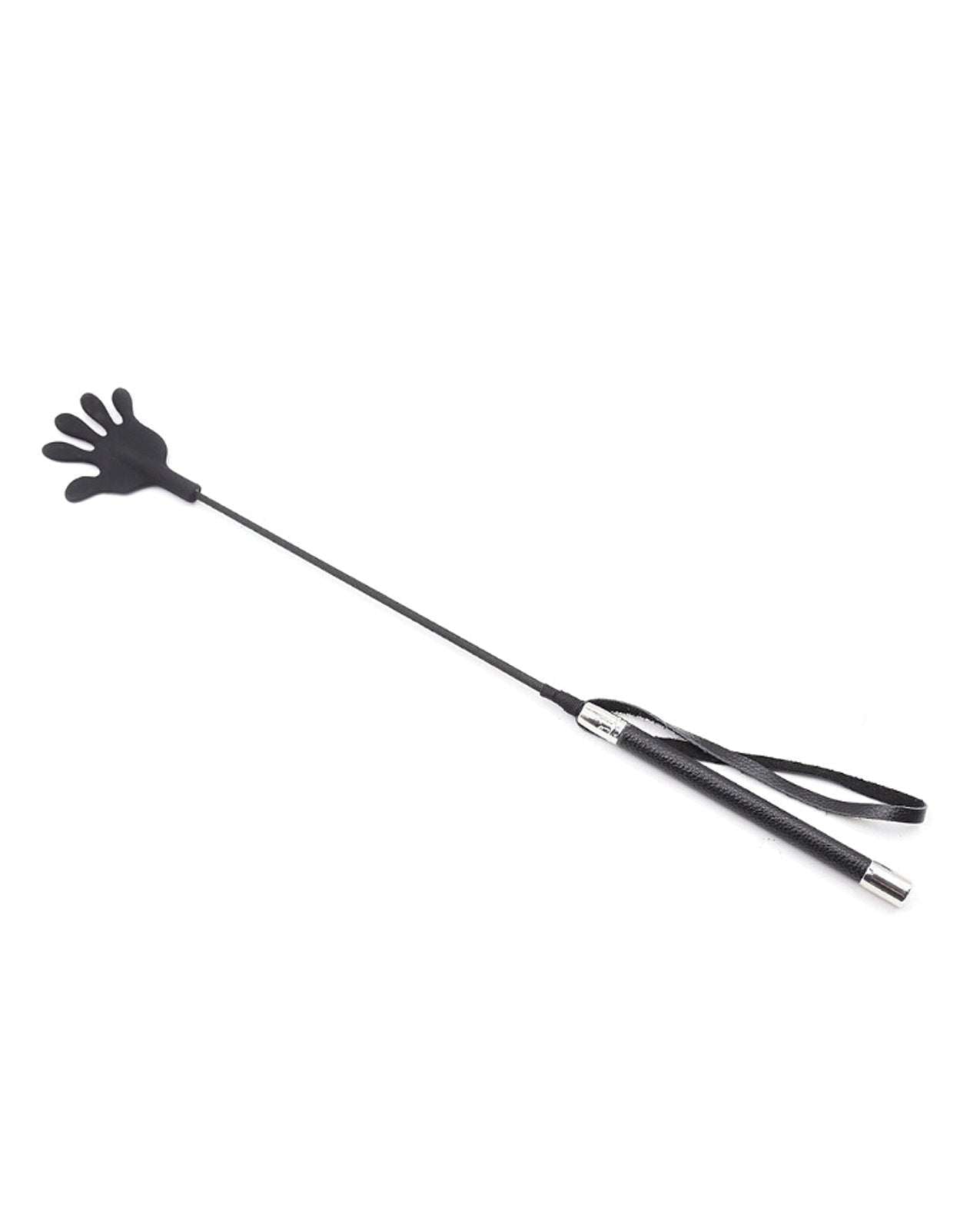 Plesur 22" Hand Shaped Silicone Crop - Black by Bondage & Fetish Toys