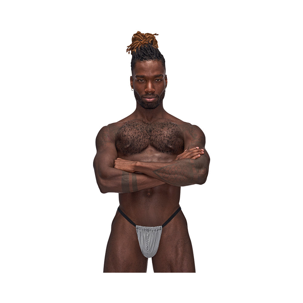 Male Power Sexagon Posing Strap Gray O/S by Apparel