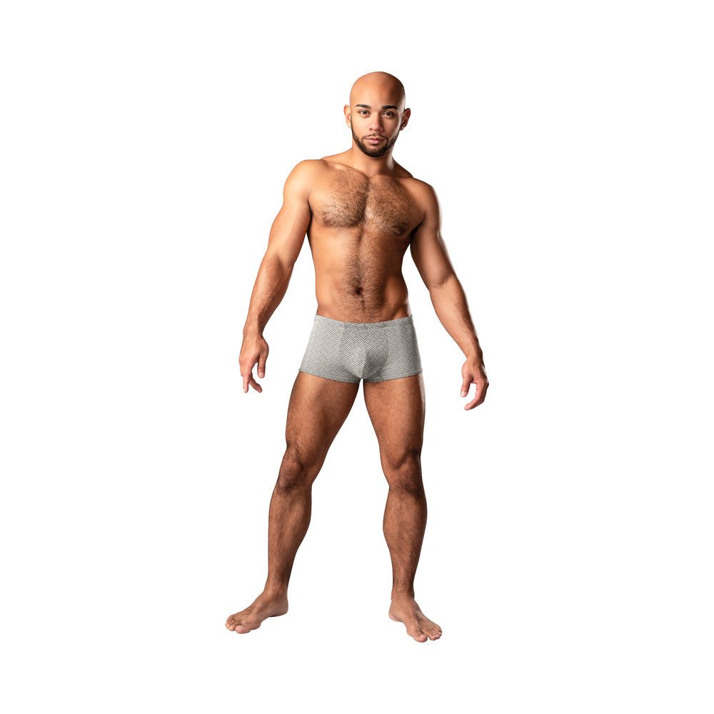 Male Power Labyrinth Mini Short Grey Weave M by Apparel