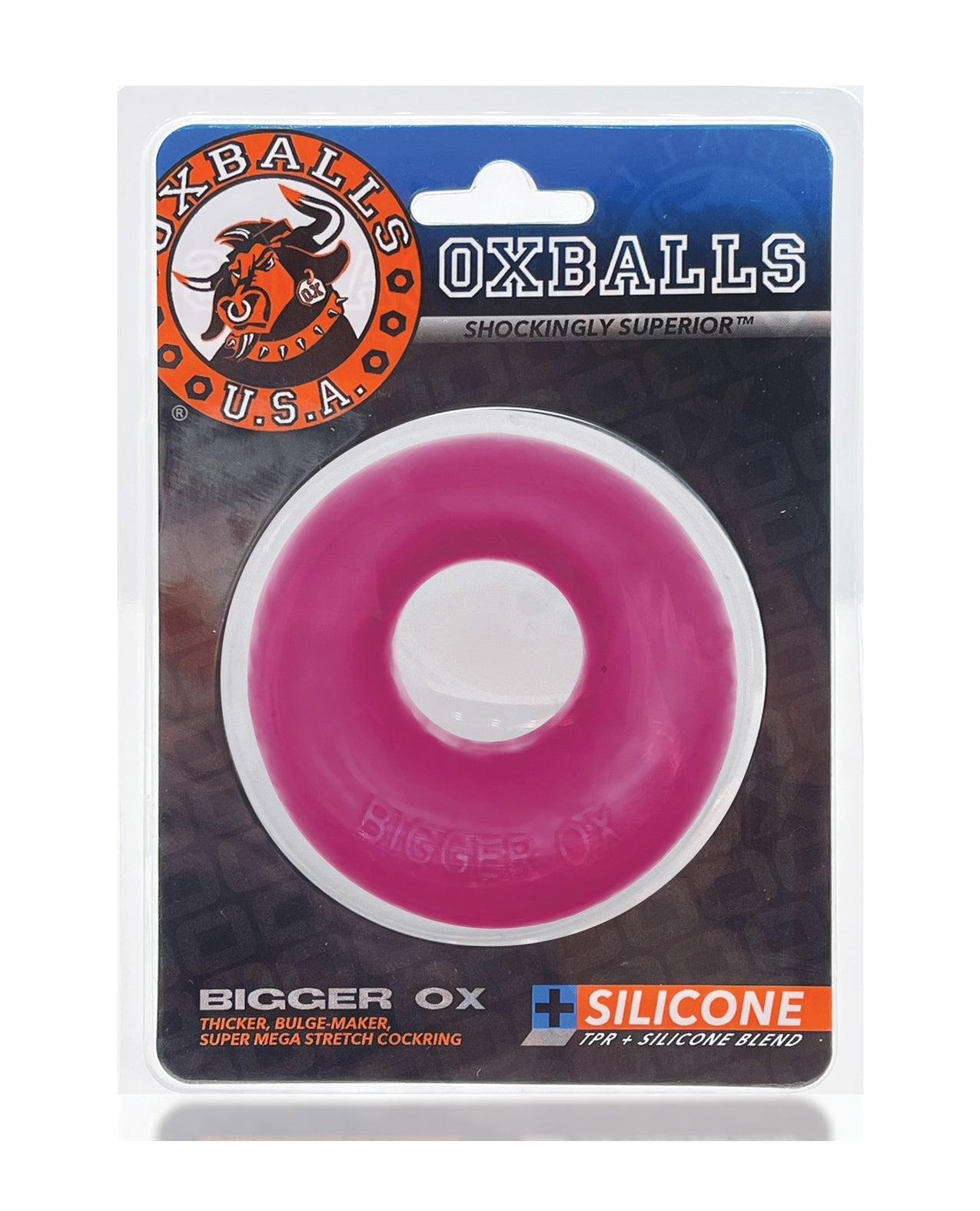Oxballs Bigger Ox Cockring - Hot Pink Ice by Cock & Balls