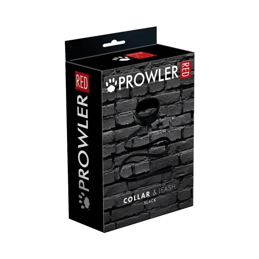 Prowler RED Collar and Leash by Bondage & Fetish Toys