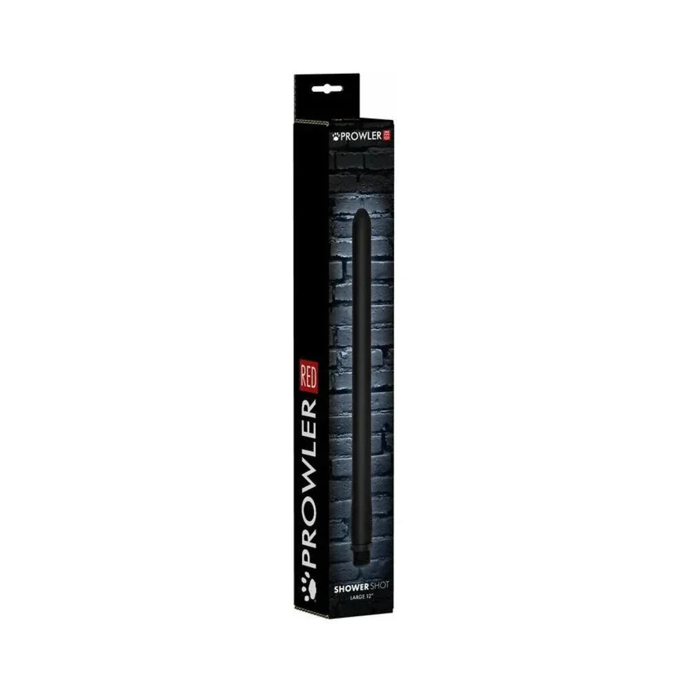 Prowler RED Shower Shot large silicone shower douche nozzle in black packaging for deep internal cleansing.