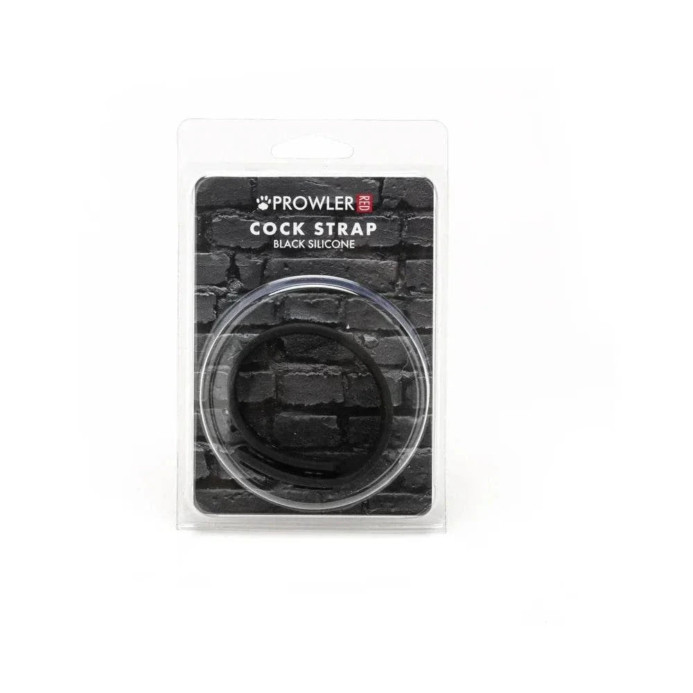 Prowler RED Silicone Cock Strap Black by Cock & Balls
