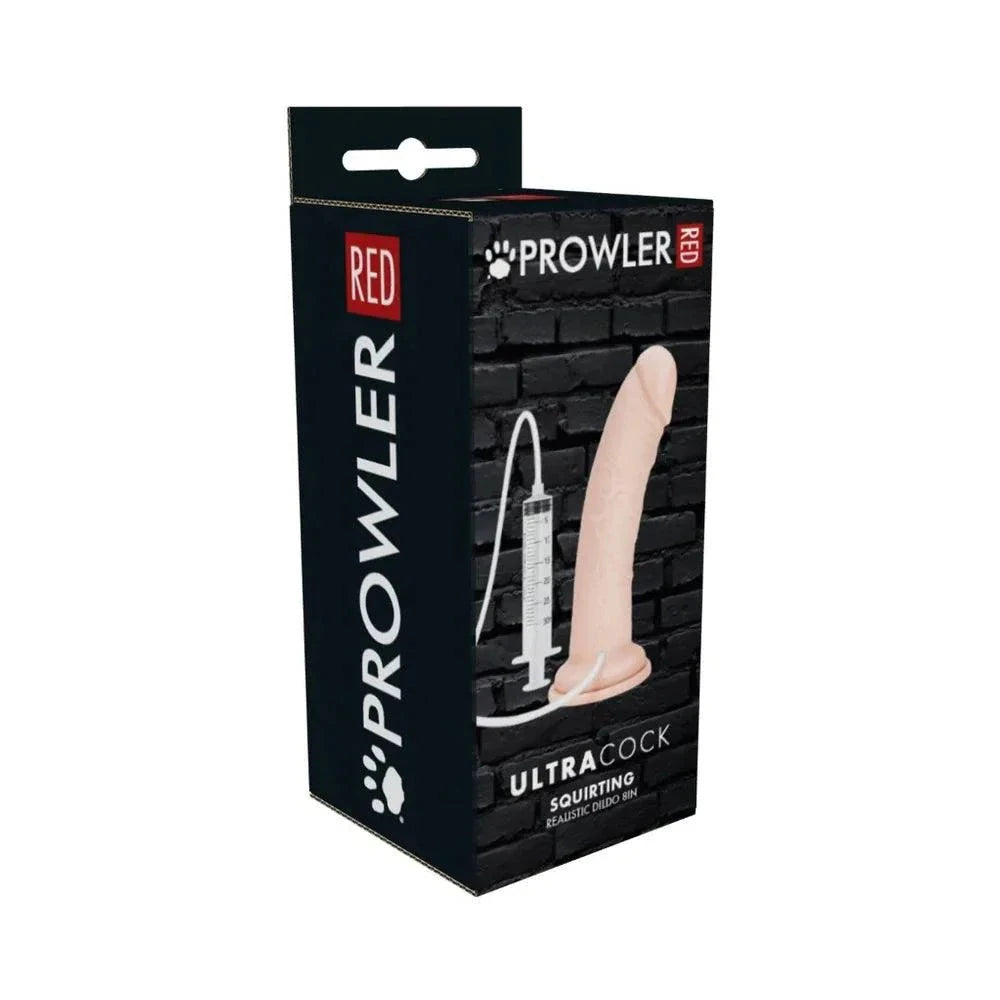 Prowler RED Ultra Cock 8 in. Realistic Squirting Dildo by Anal Toys & Stimulators