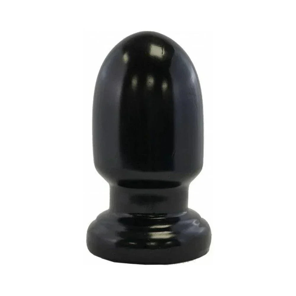 Prowler RED Thud 5-inch black anal plug with tapered tip and wide base for secure, comfortable use.