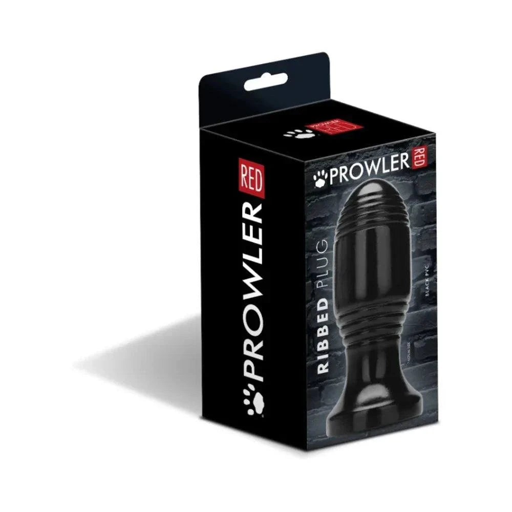 Prowler RED Ribbed Plug Black by Anal Toys & Stimulators