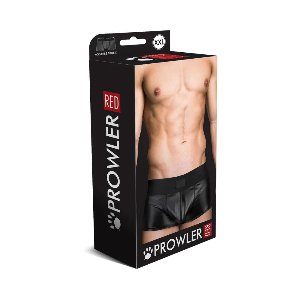 Prowler RED Wetlook Assless Trunk in Black for Men by Apparel