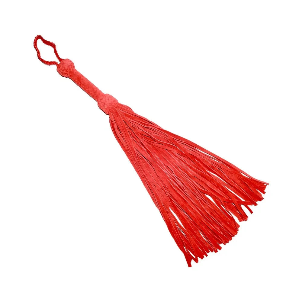Prowler RED Leather Suede Flogger by Bondage & Fetish Toys