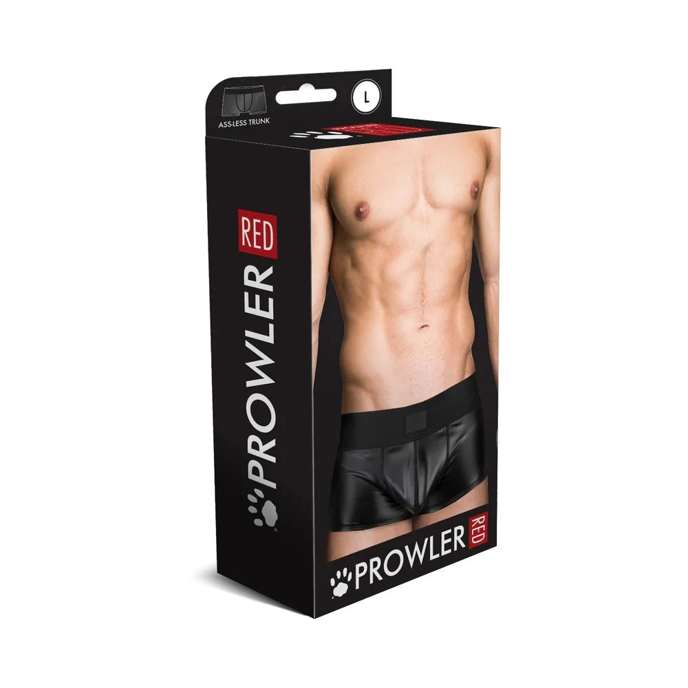 Prowler RED Wetlook Assless Trunk in Black for Men by Apparel