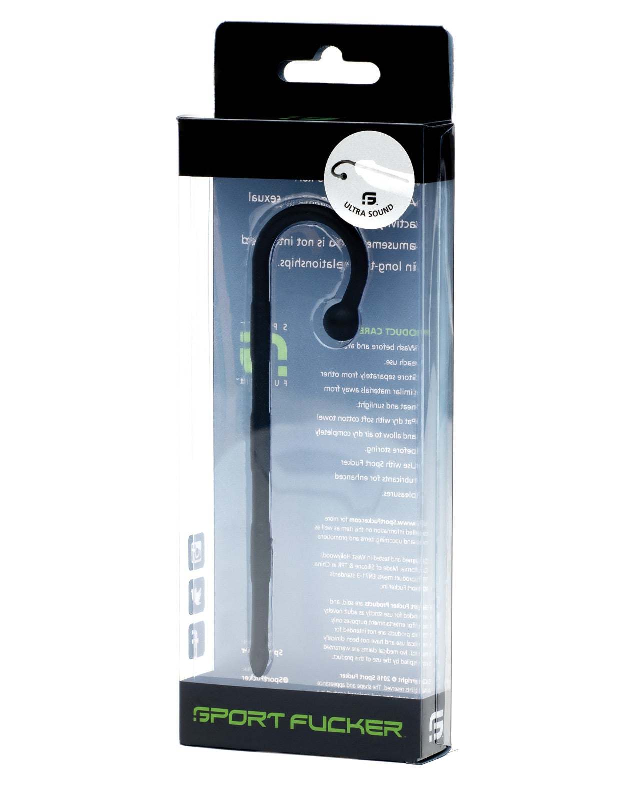 Sport Fucker Ultra Sound performance earphone in clear retail packaging