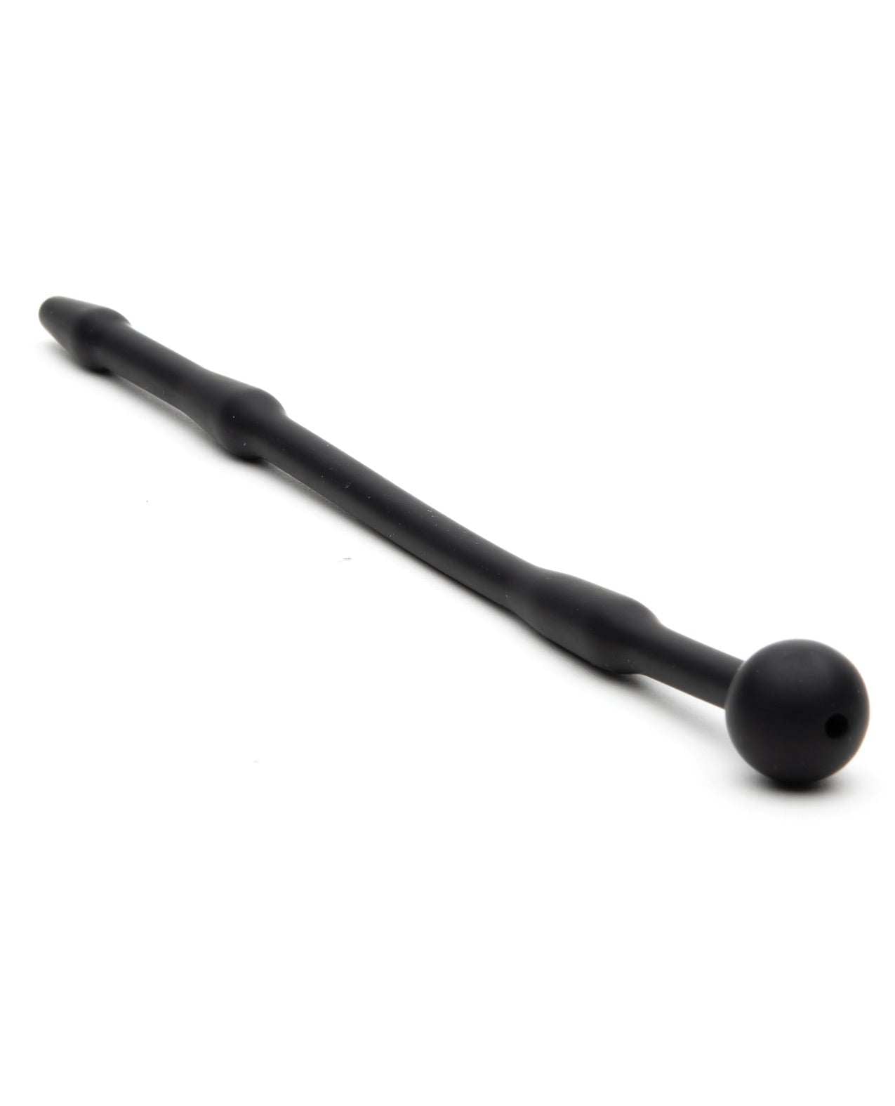 Sport Fucker Piss Play Sound black medical-grade silicone urethral sound toy with hollow plug design