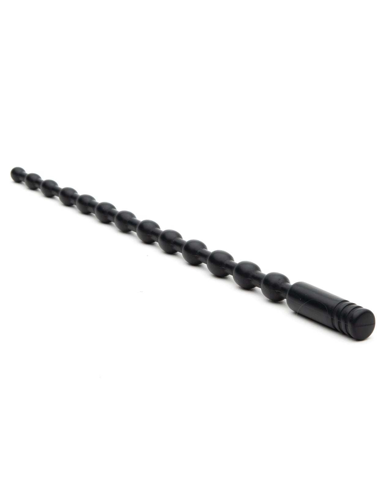 Sport Fucker Depth Charge black silicone urethral sounding device with ergonomic handle and textured bumps for adult pleasure