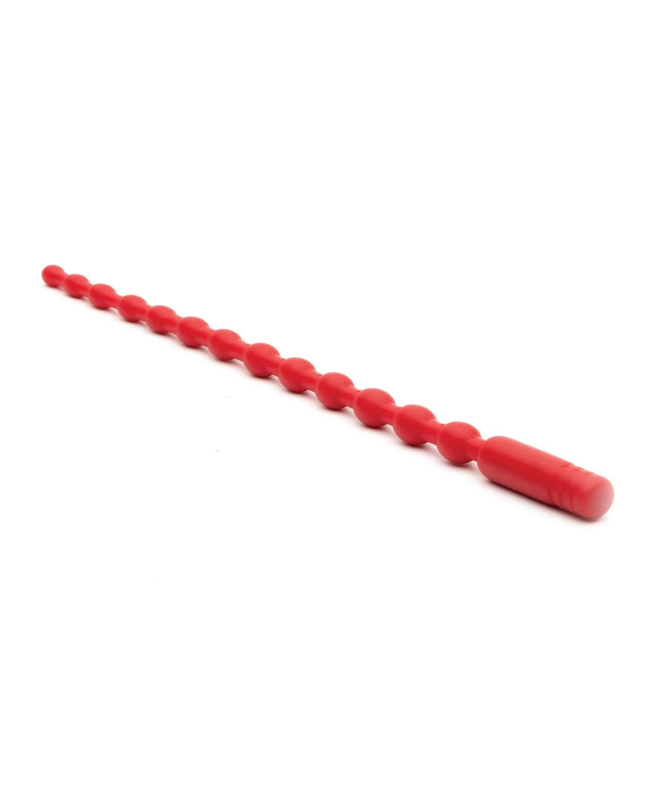 Sport Fucker Depth Charge red medical-grade silicone urethral sounding device with textured handle and 13 stimulation bumps