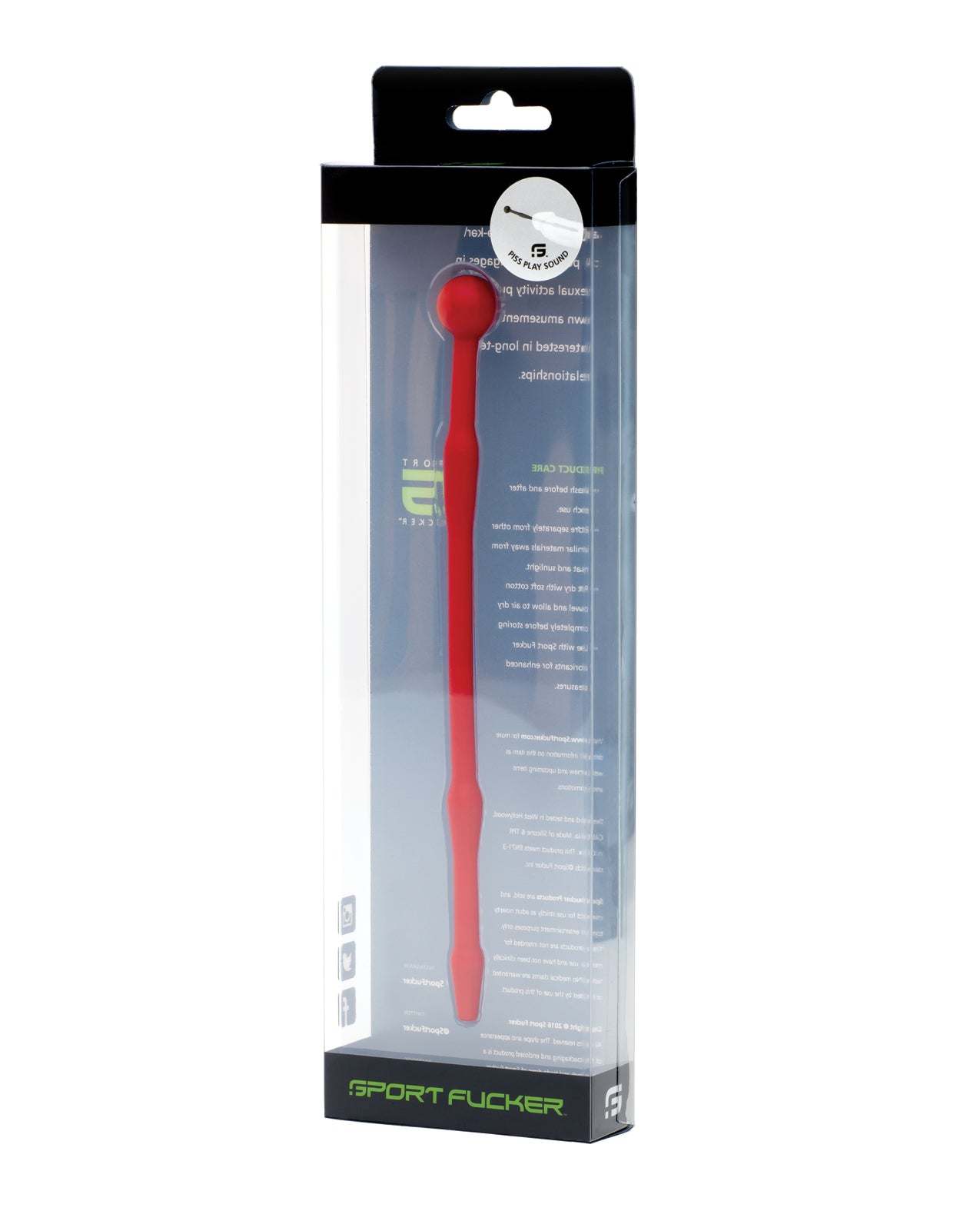 Sport Fucker Piss Play Sound adult silicone urethral sounding toy in packaging