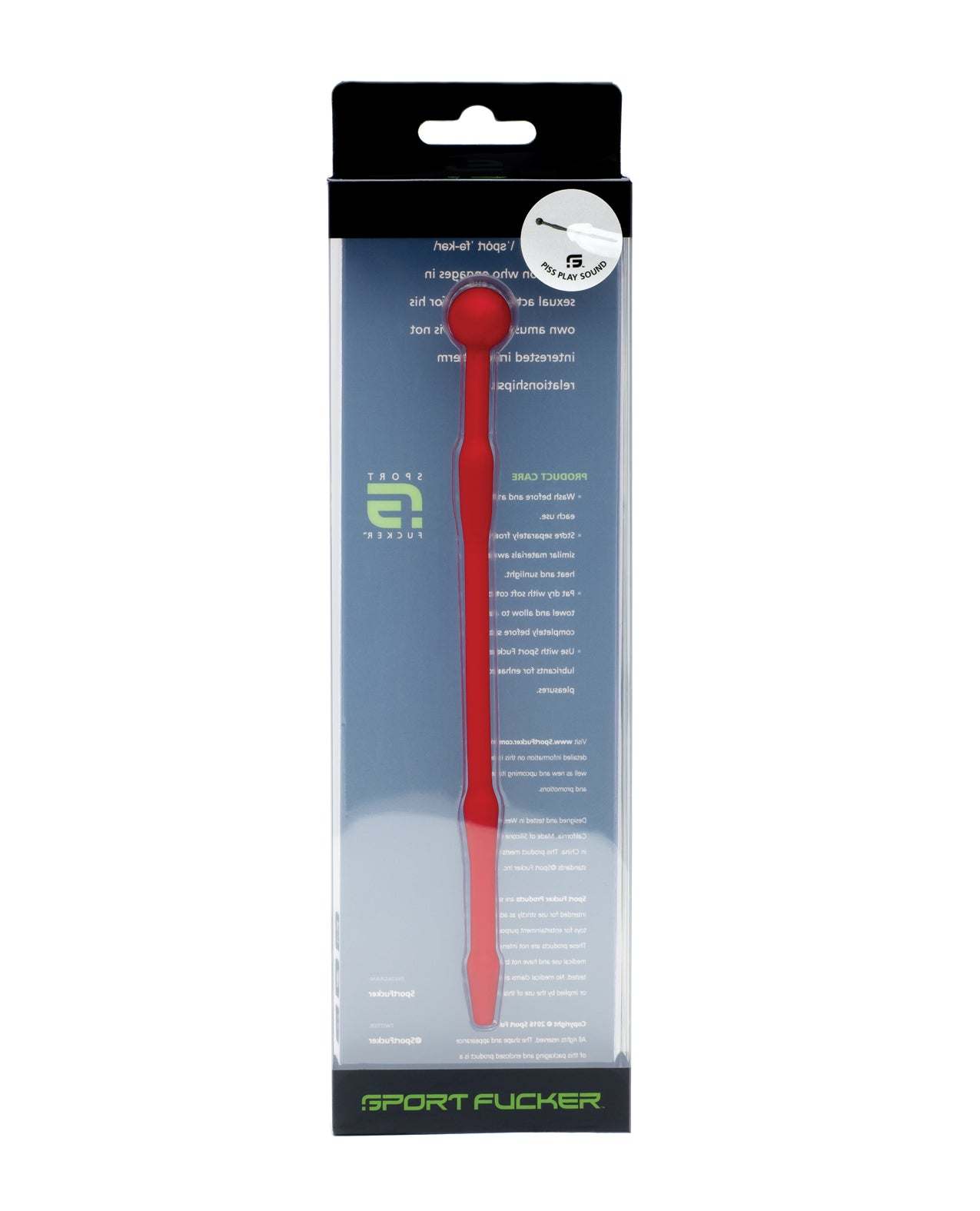 Sport Fucker Piss Play Sound adult silicone urethral sounding toy in packaging