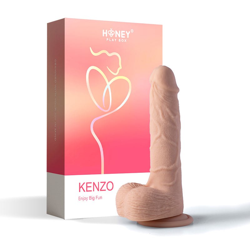 Honey Play Box Kenzo App Controlled Big Realistic Thrusting Dildo 9.5 in. by Anal Toys & Stimulators