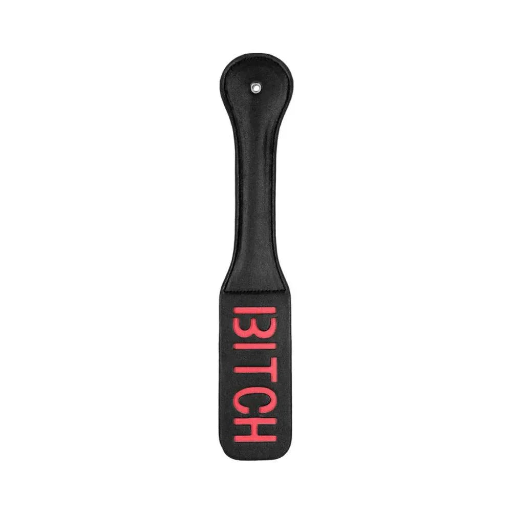 Ouch! 'Bitch' Paddle Black by Bondage & Fetish Toys