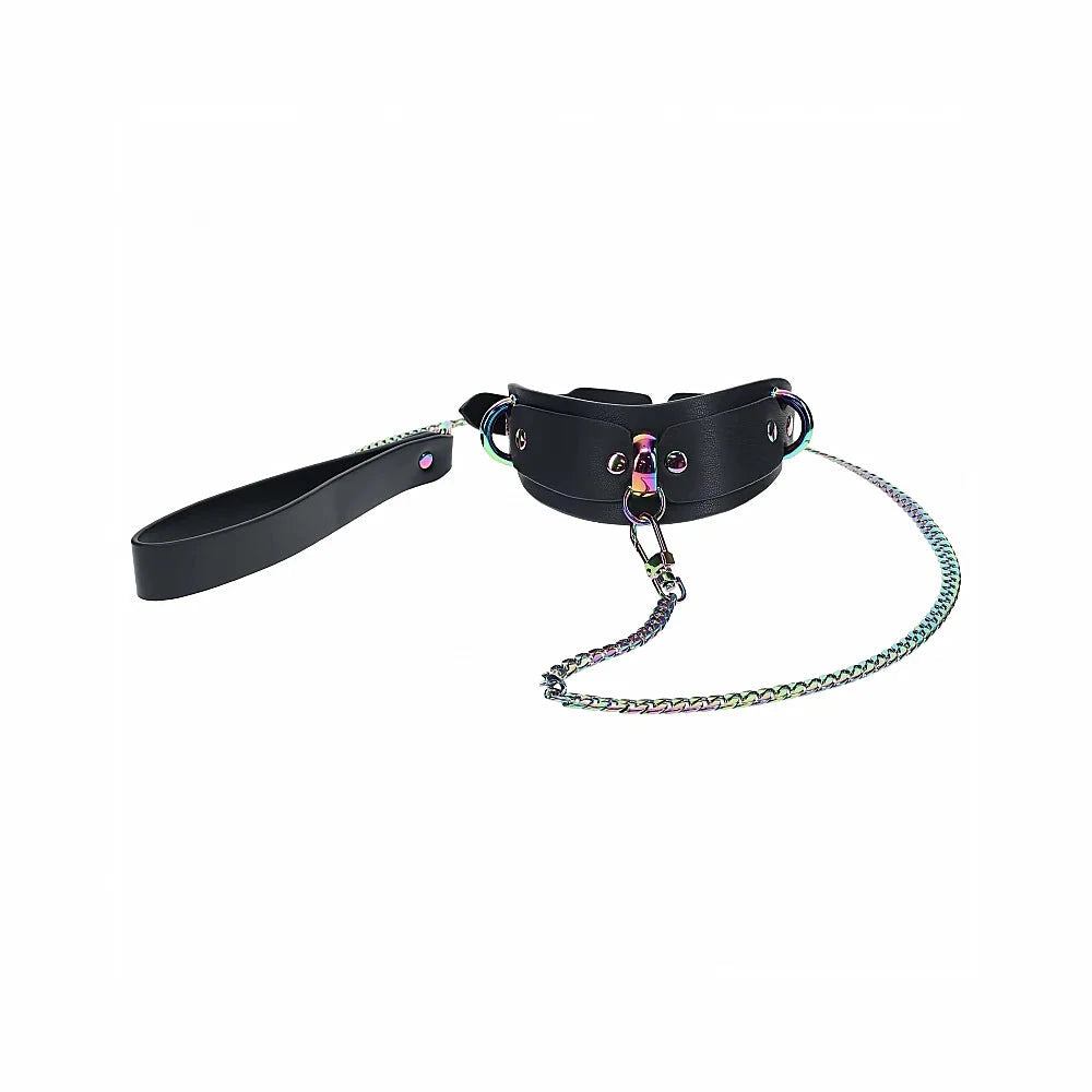 Ouch! International Venice Collection Collar with Leash by Bondage & Fetish Toys