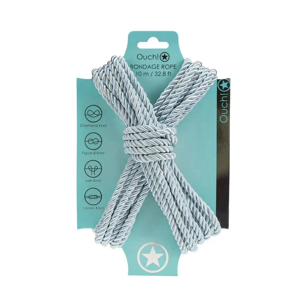 Ouch! Bondage Rope 10 m Nylon Powder Blue by Bondage & Fetish Toys